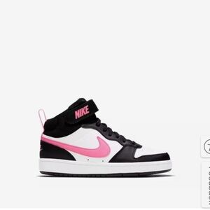 Nike Black and Pink High-Top Shoes